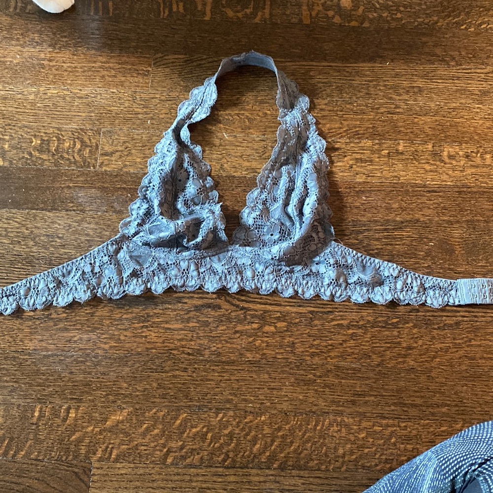 Free People Lace Halter Bralette